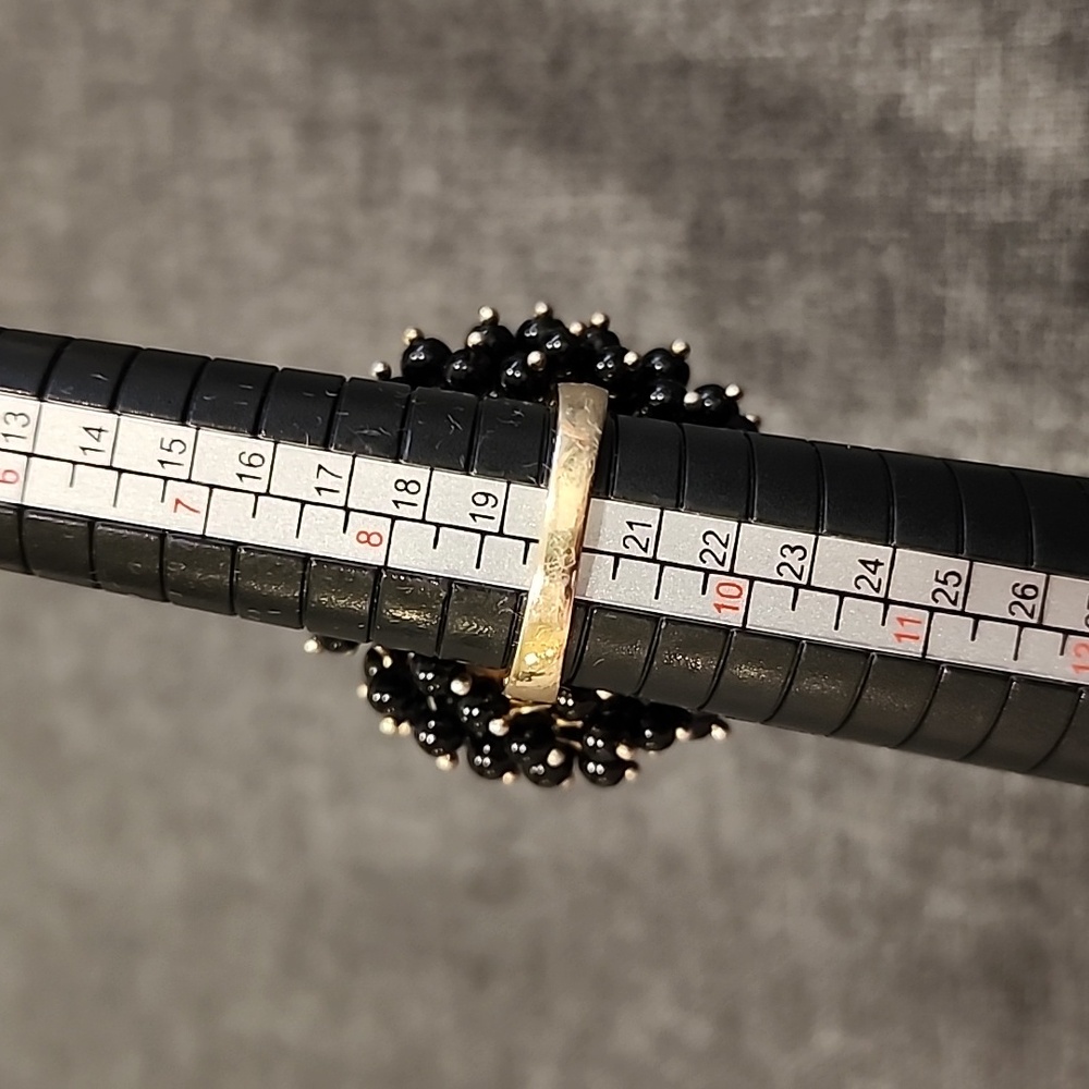 Black Stone Statement Ring - image 2